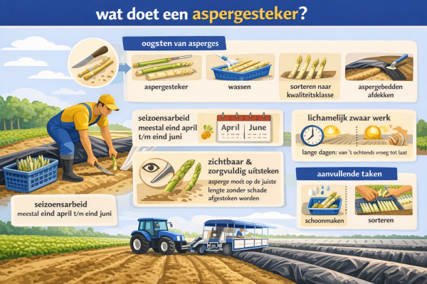 Alles over het beroep aspergesteker Wat doet een aspergesteker